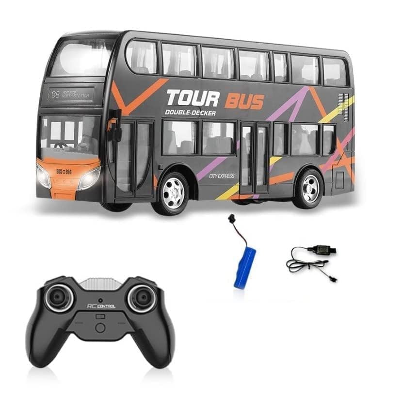 Trade Hub Double Decker Remote Control Bus|High Speed Racing & Model Car Toy Series|with Realistic Beaming Lights & Rubber Tires|Safe & Durable|Great Present for Kids, Boys & Girls, Multicolor (B0DB8THLRQ) Amazon Price History, Amazon Price Tracker