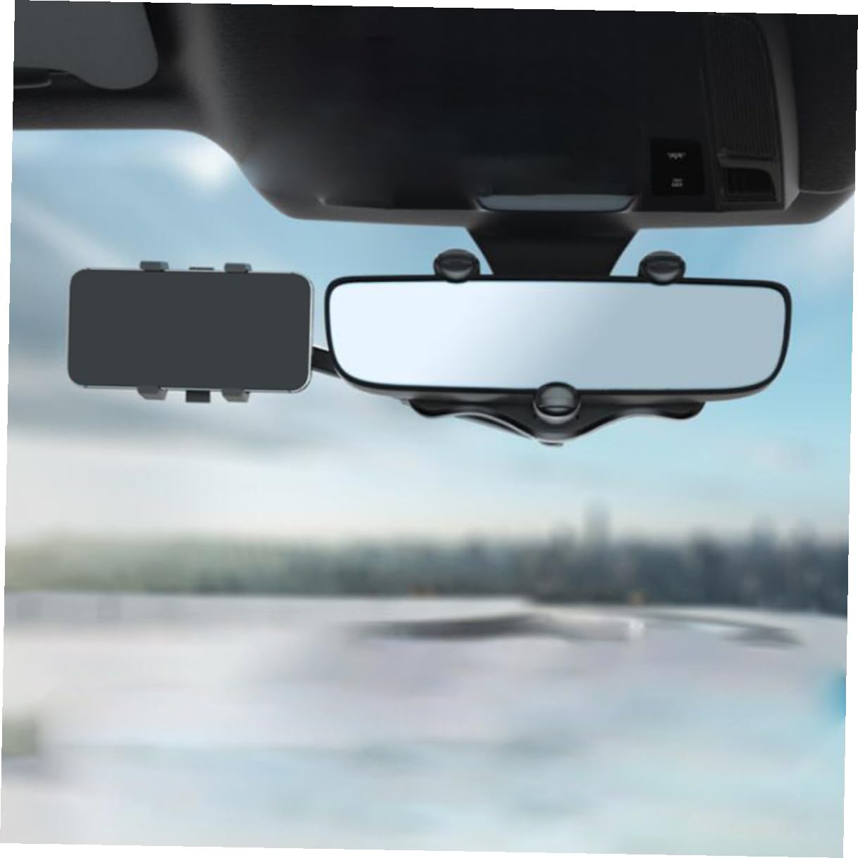 Mobestech Cellulare Facile Auto Colla e Abs Supporto Nero per Pu la Navigazione da Rimuovere Durante la Guida in Veicolo