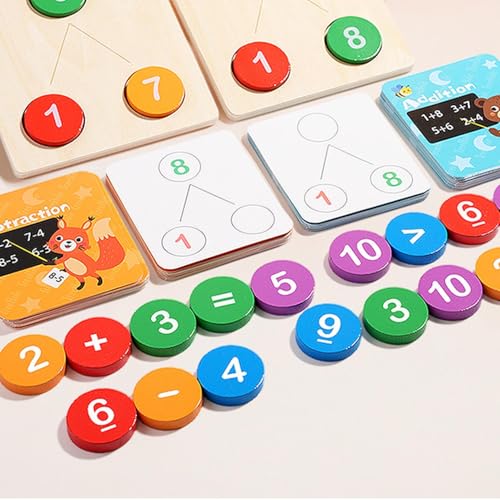 Jeu de mathématiques et décomposition des nombres 10 en bois - 7