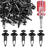 Xislet 100 Pcs Plastic Rivets Compatible with Rhino 450 660 700 Grizzly 600 ATV Body Fender Hood Fuel Tank Panel Push Fastener Rivet Screw Clips