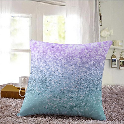 YUYOUG Multicolor Pillow Sequin Cover Glitter Sofa Comfy Satin Solid Waist Throw Cushion Case Home Decor-43 * 43cm (C)