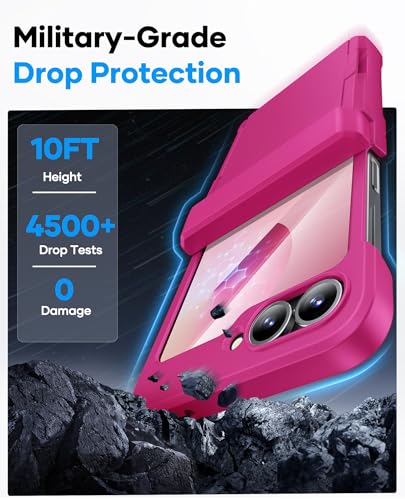 Image of ASAFCASE for Samsung Galaxy Z Flip 6 and Z Flip 7 FE Case Wallet, Hot Pink
