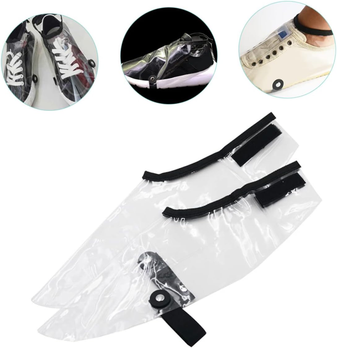 FOMIYES 1 Pair Waterproof Hair Stylist Shoes Cover Barber Cape Salon Hairdressing Clear Shoe Covers for Haircut