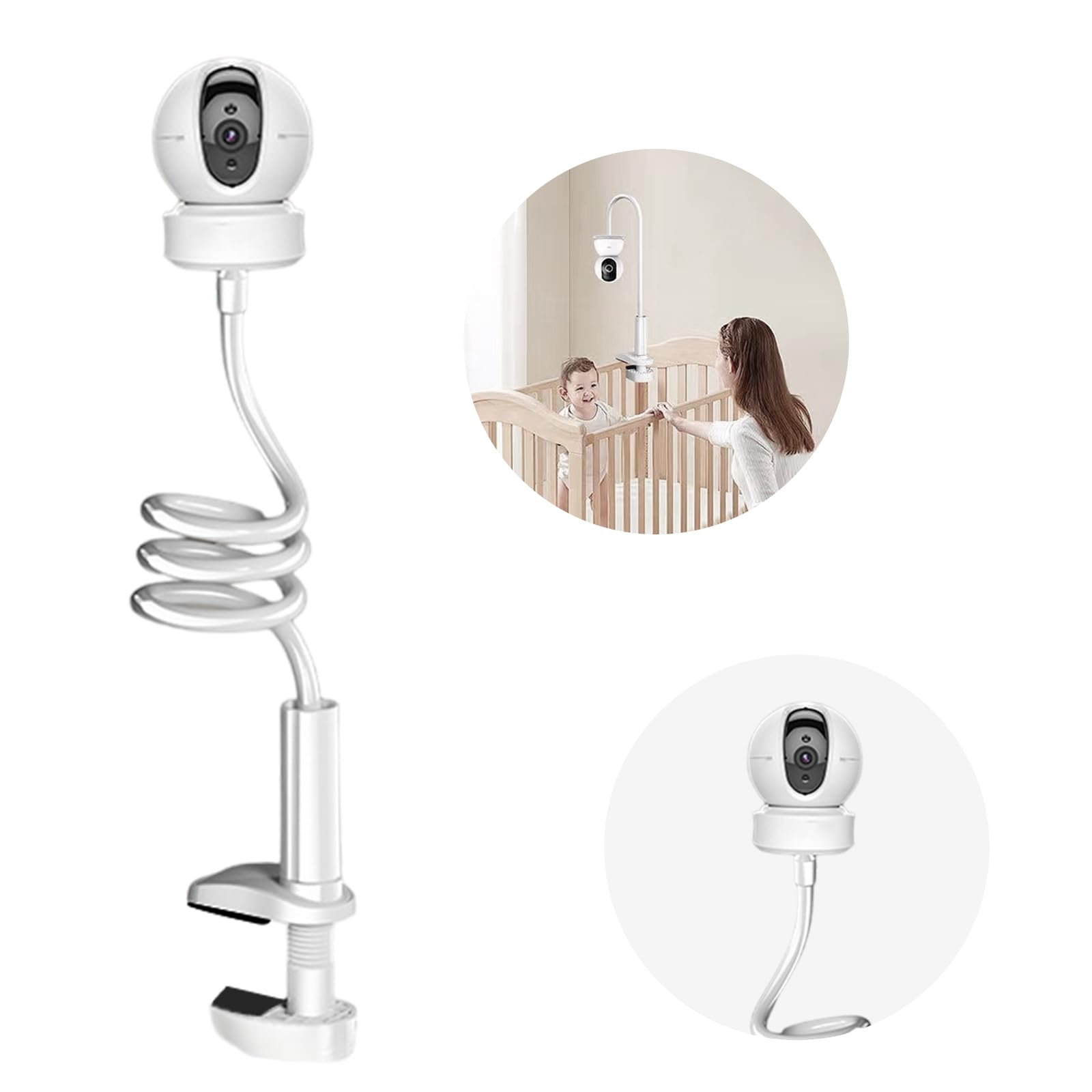 Supporto per Fotocamera per Baby Monitor, Supporto per Monitor più sicuro Baby, Montare la Mensola senza Forare Supporto Compatibile con la Maggior Parte dei Baby Monitor