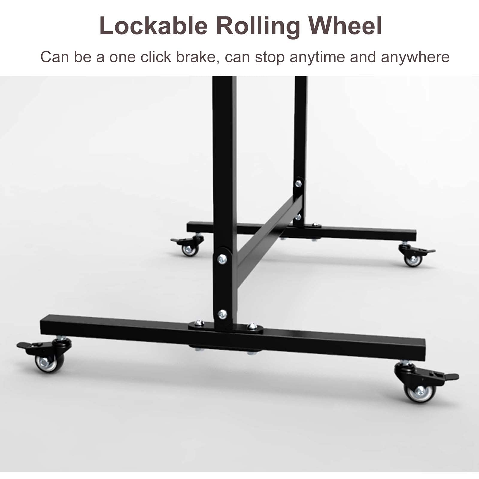 Carrito de almacenamiento para colchonetas de ejercicio con ruedas, organizador grande de metal para alfombrillas de fitness, soporte independiente para gimnasio en casa