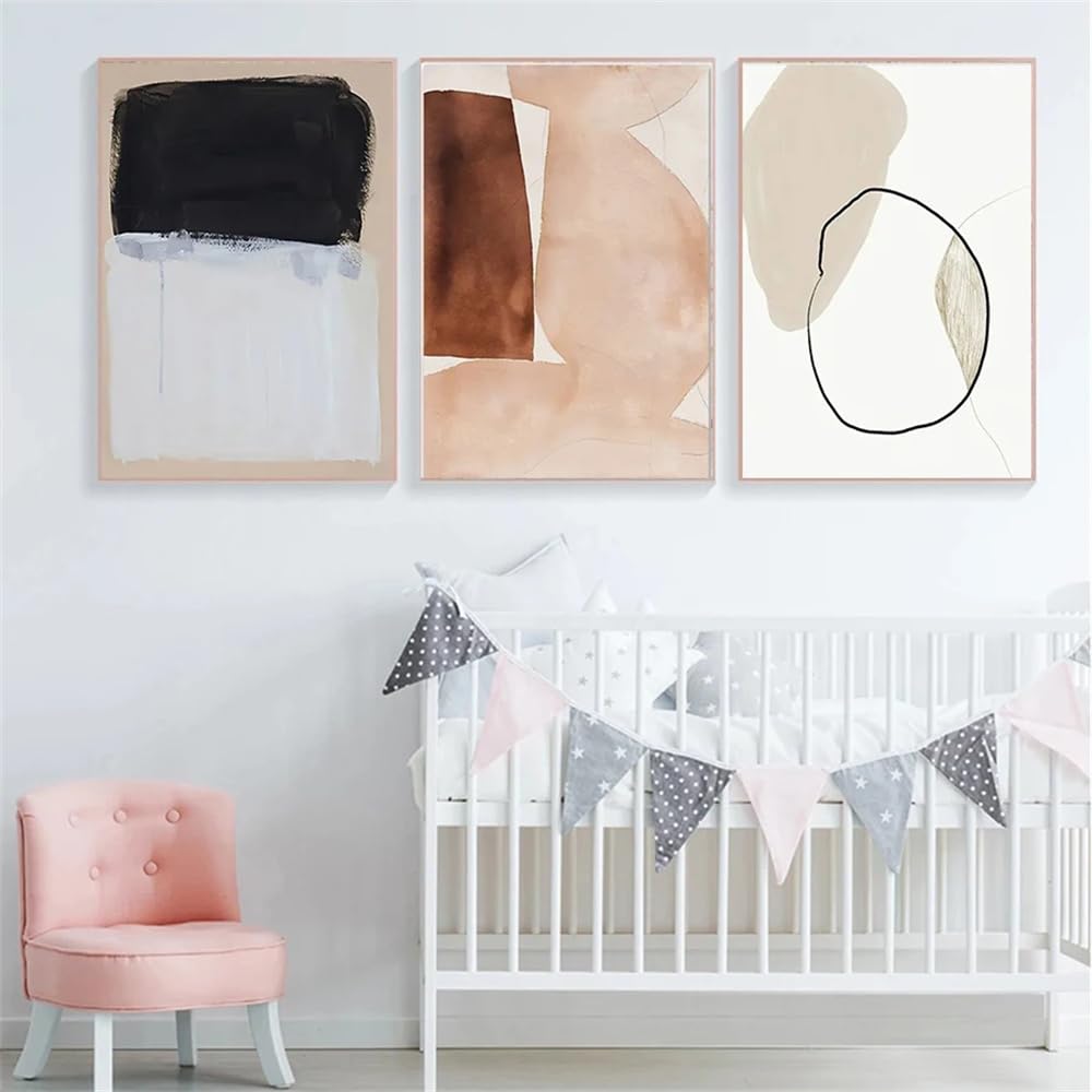 WUHBCZ Wall Posters-Abstract Color Blocks, Simple And Smooth, Nordic Modern Canvas Posters Wall for Season Living Kitchen Office Room Home Decoration-40 * 50cm/3PCS (No Frame)