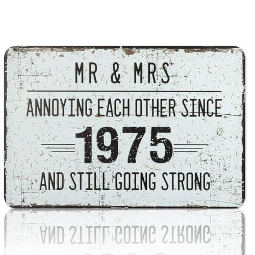 Gifts for 50th Wedding Anniversary Couple Metal Signs 8 X 12 Inch