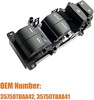Vista 3 de Interruptor de ventana principal de repuesto para Honda Civic EX 2016 2017 2018 2019 2020 2021 SI Touring Reemplazo #35750TBAA42, 35750TBAA41