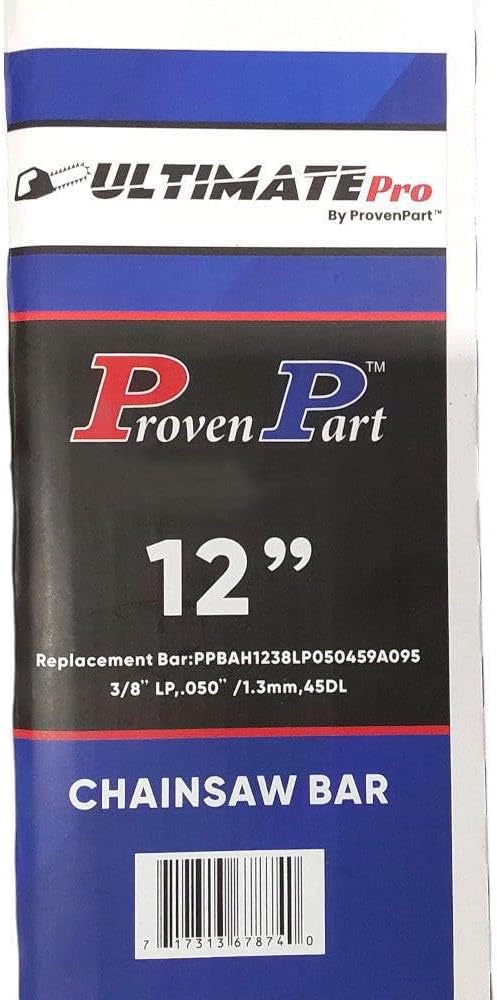 Proven Part 12In Bar and 1 Chain 3/8LP .050 45DL Fits Husqvarna 327P4X, 327P5X, 327PT5S, 334T 5019592‑45, 120SXEA095
