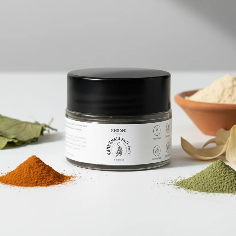Image of 100% Natural Earthglow Ritual Facial Kit, Skin Brightening & Anti-Aging, Face Cream, Cleanser, Face Pack, Scrub, Mist, Aloe Vera Gel, Includes Accessories
