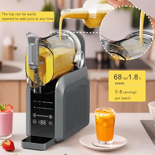 Slush Eis Maschine, Professioneller Slusheis Maschine für Zuhause in 15 Minuten, 1800-ml-Behälter mit 6 Voreingestellten Programmen, Kein Eis Nötig, Selbstreinigend – Bild 5