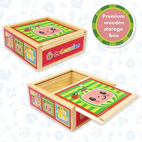 CoComelon 3D Wooden Blocks Puzzle - CoComelon Toys - Baby Sensory Toys - Early Development & Activity Toys - Toddler Toys - CoComelon Puzzle - CoComelon Blocks
