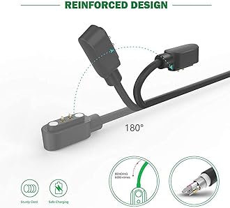 Smart Watch Charger Compatible for Parsonver SPROD1 (SR1), LW45, LW77, ZOSKVEE N29, TOZDTO i13, WZWNEER Y20GT, Nemheng I22, Pupuskyer P25 Replacement Magnetic Watch USB Charging Cable Cord Accessories