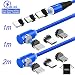 Produktbild TOPK Magnetisches 3 in 1 Multi USB Kabel [3Stück] 2nd Generation 3A Magnetic Sync Datenkabel Ladekabel mit i-Product Micro USB Typ C Magnet Adapter(1m/1m/2m)