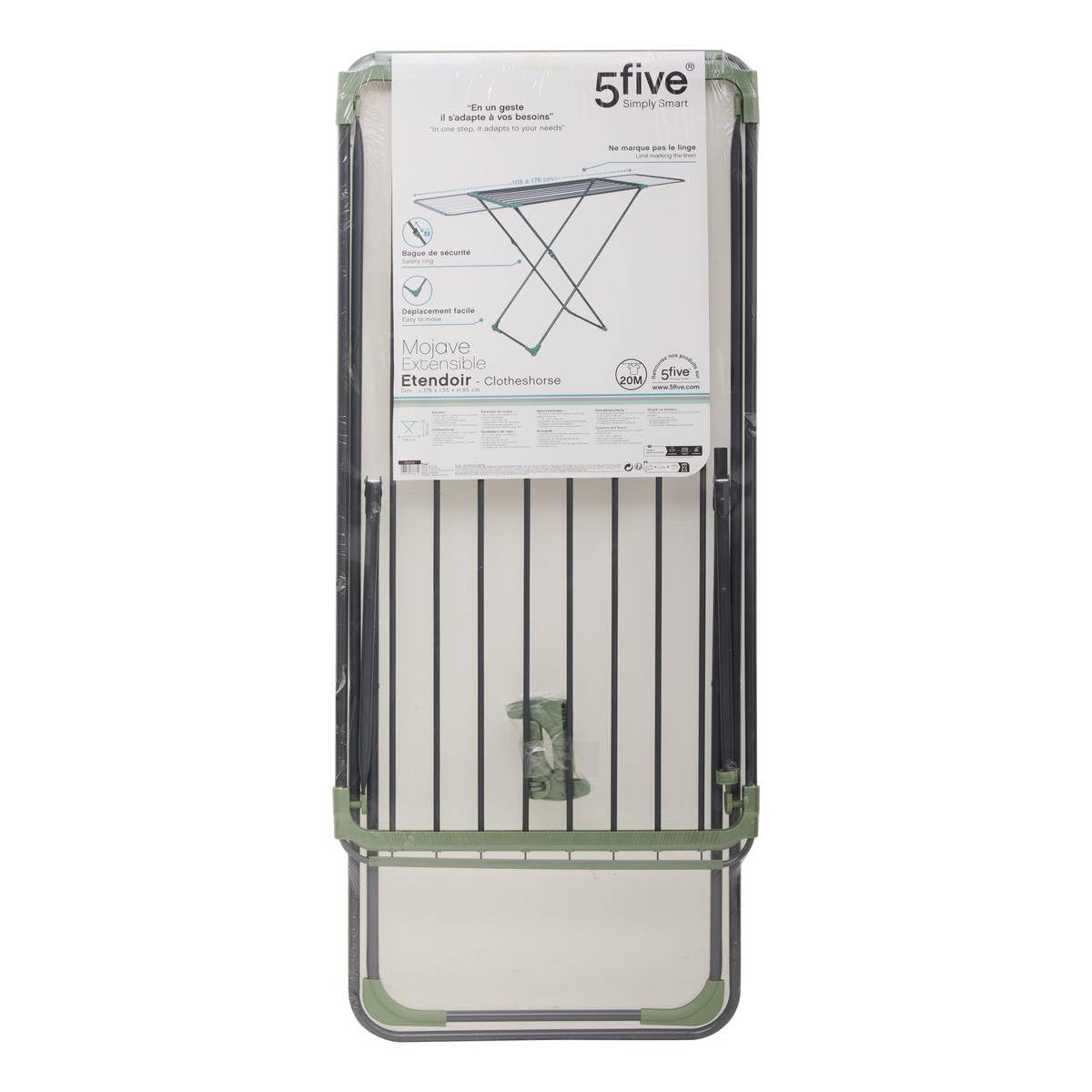5 five simply smart Mojave Wäscheständer, ausziehbar, 20 m