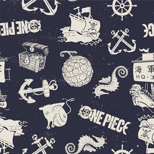 One Piece Live Action Maritime Icons Men's Navy Sleep Pajama Pants2