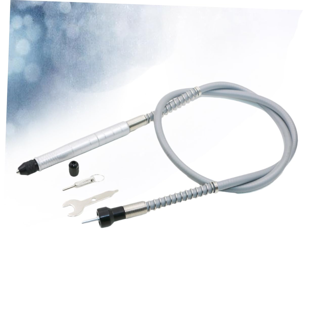Homoyoyo Flexible Wellenverlängerung 3,2mm für Elektrowerkzeuge mit Silbernem Metallgriff und Kunststoff Geeignet zum Schleifen und Polieren mit Einfachem Anbringen