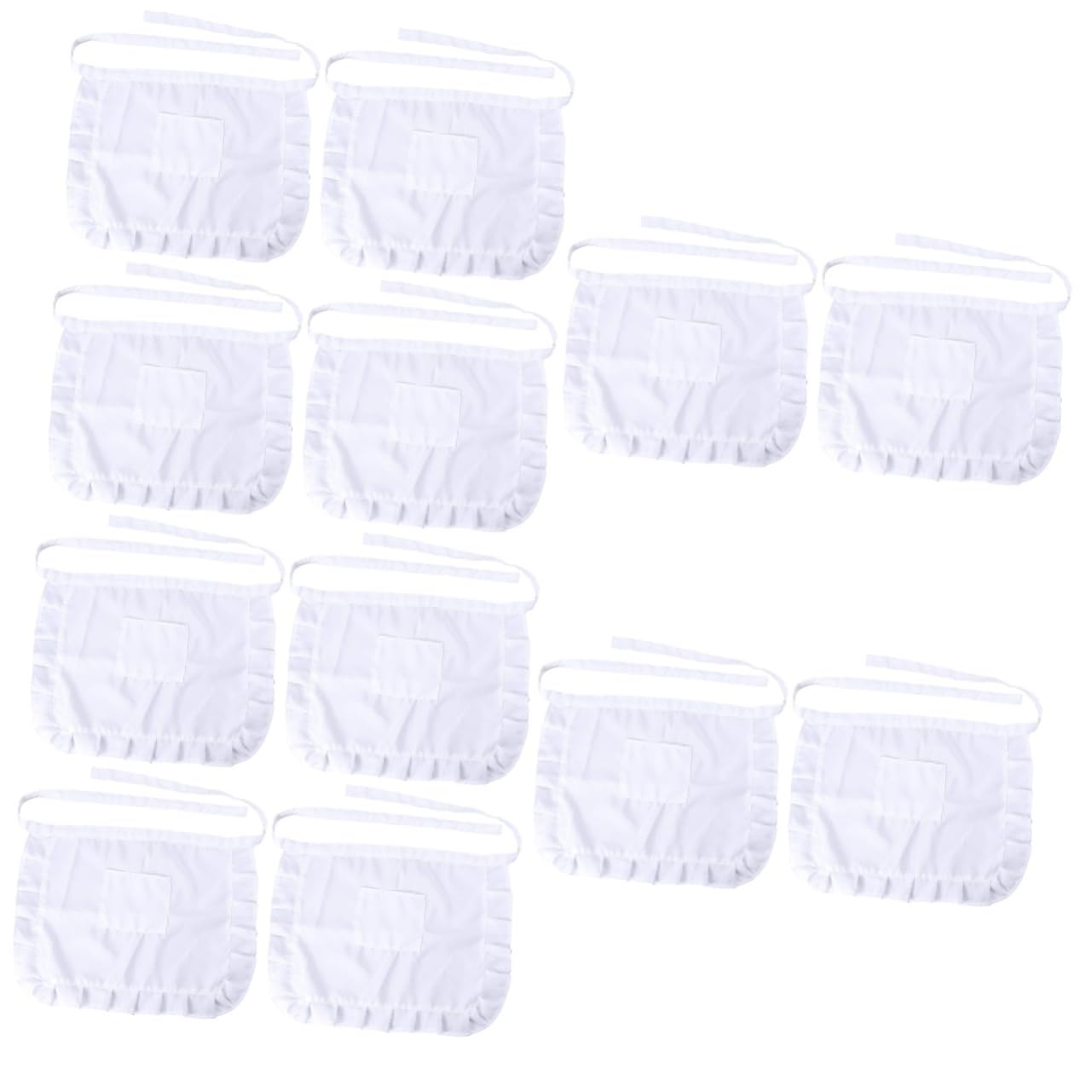 MAGICLULU 3Pcs Delantales De Cocina Delantal De Tienda Delantal De Media Cintura Delantal De Bolsillo Delantal De Trabajo Disfraces Delantal Corto Traje Delantal De Cocina De
