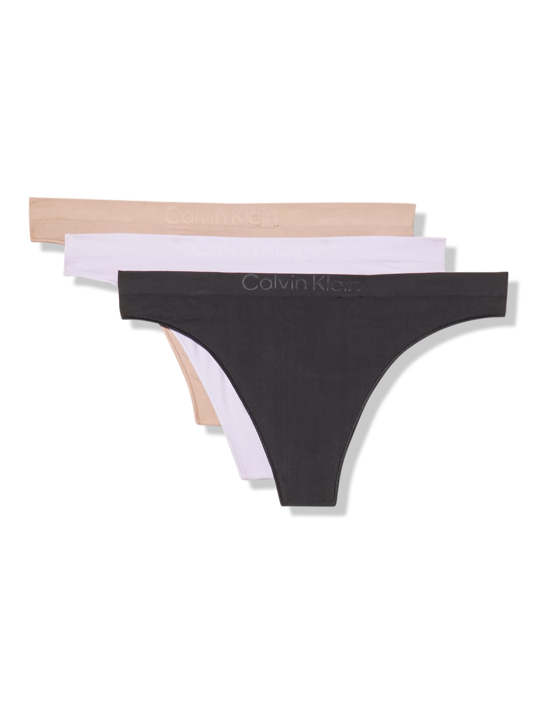 Calvin Klein Women's Bonded Flex Seamless 3-pack Mid Rise Thong