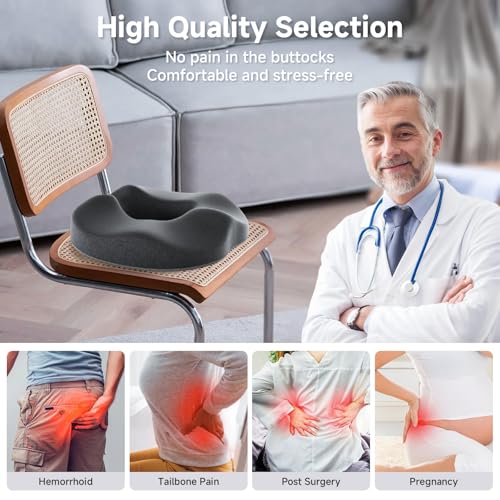Benazcap BE-2024 TRIANGLE DONUT CUSHION GRAY Donut Pillow Seat Cushion Hemorrhoid Pillow thumb #1