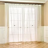 ZHH Handmade Embroidered Openwork Panels 59 by 70-inch Cord Crochet Curtain,Polyester White Sheer