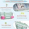 KTUEOV Sac de Plage XXL, Imperméable 45L Sac de Plage Famille 12 Poches Pratiques Cabas Plage Pliable Léger avec Fermeture Éclair Sacs Plage Femme Pour Piscine, Voyage, Gym #4