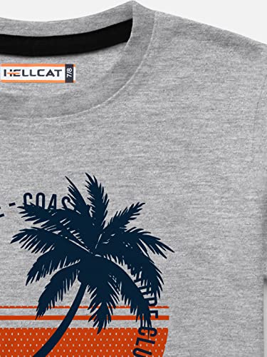 Image of HELLCAT Boys Round Neck Printed Blended Cotton Tshirt -Combo Pack of 3