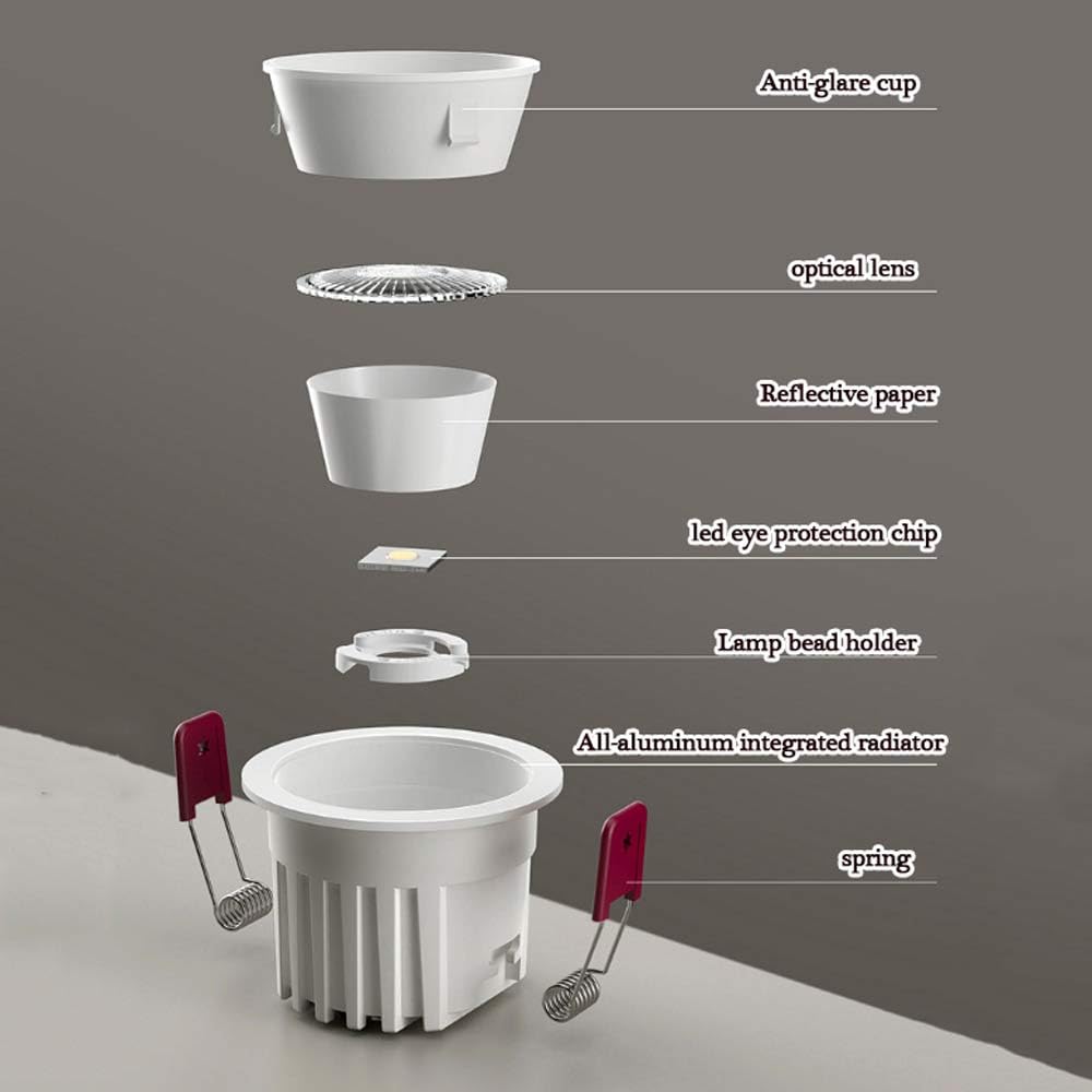 Kit di Conversione per Faretti LED da Incasso A Soffitto Confezione da 6 Pezzi 3 Cct 3000K/4000K/6000K Faretto da Incasso Kit di Conversione di Ricambio Ad Alta Luminosità