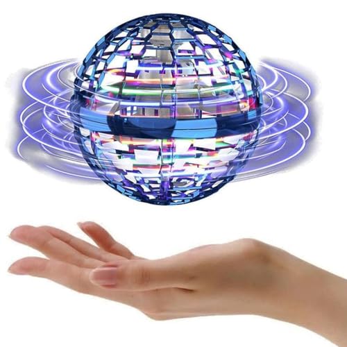 Diversão mágica com luzes e movimento no ar