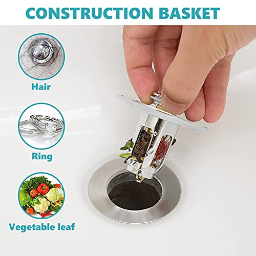Tapón y colador universal para desagüe de baño miniatura 5