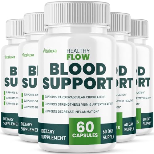 (5 Pack) Healthy Flow Blood Support - HealthyFlow Supplement Capsules for Neuropathy Balance Control Men Women, Healthy Blood Flow Cleanse Pills Advanced Formula Natural Max Strength Reviews (300 Ct)