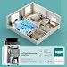 SereneLife Mobiles Klimagerät 9000 BTU mit WLAN, tragbar, ohne Außeneinheit, Luftentfeuchter und Ventilator, Nachtmodus, Fenster-Set, Pinguin