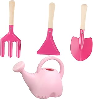 BESPORTBLE 4Piezas Regadera De Flores para Mango De Madera Herramienta De Jardín Plantación De Color Rosa para Actividades Al Aire y Jardinería