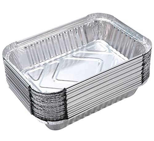 LATRAT Pack of 25 Aluminium Drip Trays, Grill Trays Disposable Aluminium Bowls without Lid for Remnants Grills, Cakes