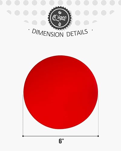 Miniatura 6 de qiqee Tableros redondos de 6 pulgadas para tartas rojas, 40 unidades, base redonda, de cartón de grado alimenticio (más delgado pero más fuerte)