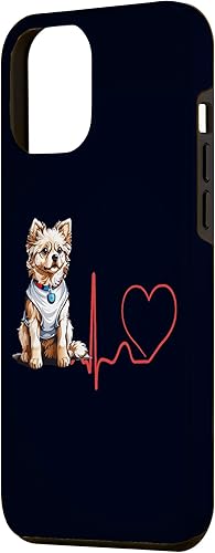 Miniatura 2 de iPhone 14 Pro Max Russian Toy Dog Heartbeat EKG Funny for Dog Fans & Owners Case