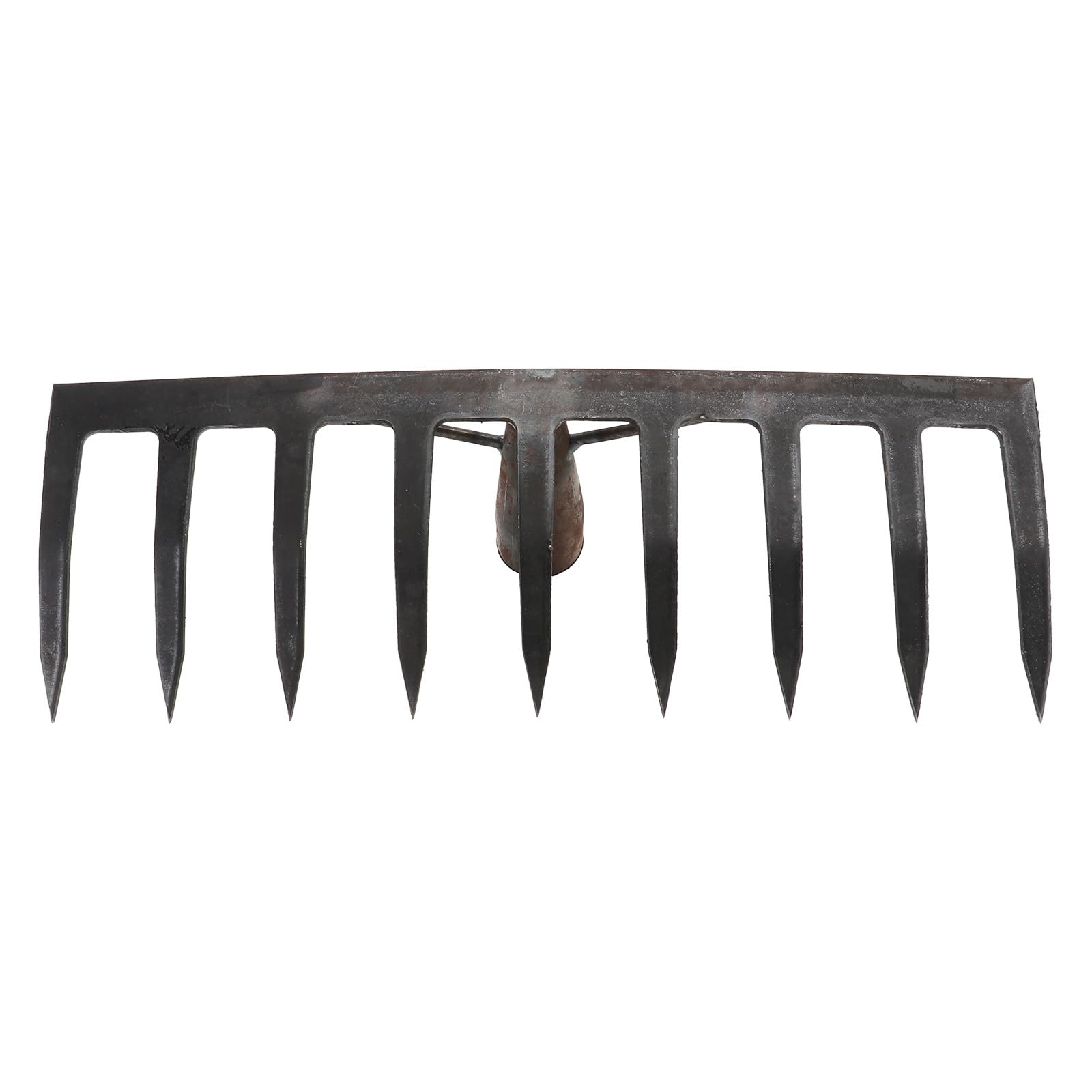 Râteau de jardin robuste à 6 dents en métal pour le déchaumage et le nivellement du sol, conception renforcée à double couche, râteau à main multifonctionnel pour le nettoyage et le désherbage du ja