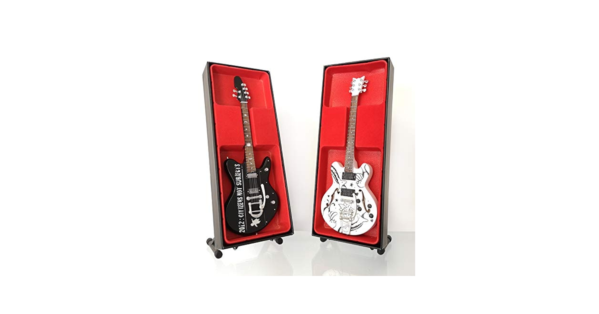 White Auerswald Model C Miniature Guitar Model - AXE HEAVEN ® - Mini Guita