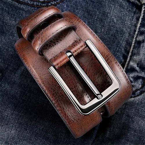 YTR6TW Men's Buckle Jeans Leather Belts Casual Business Belts Male Fashion Cowboy Style Waistband Belt4