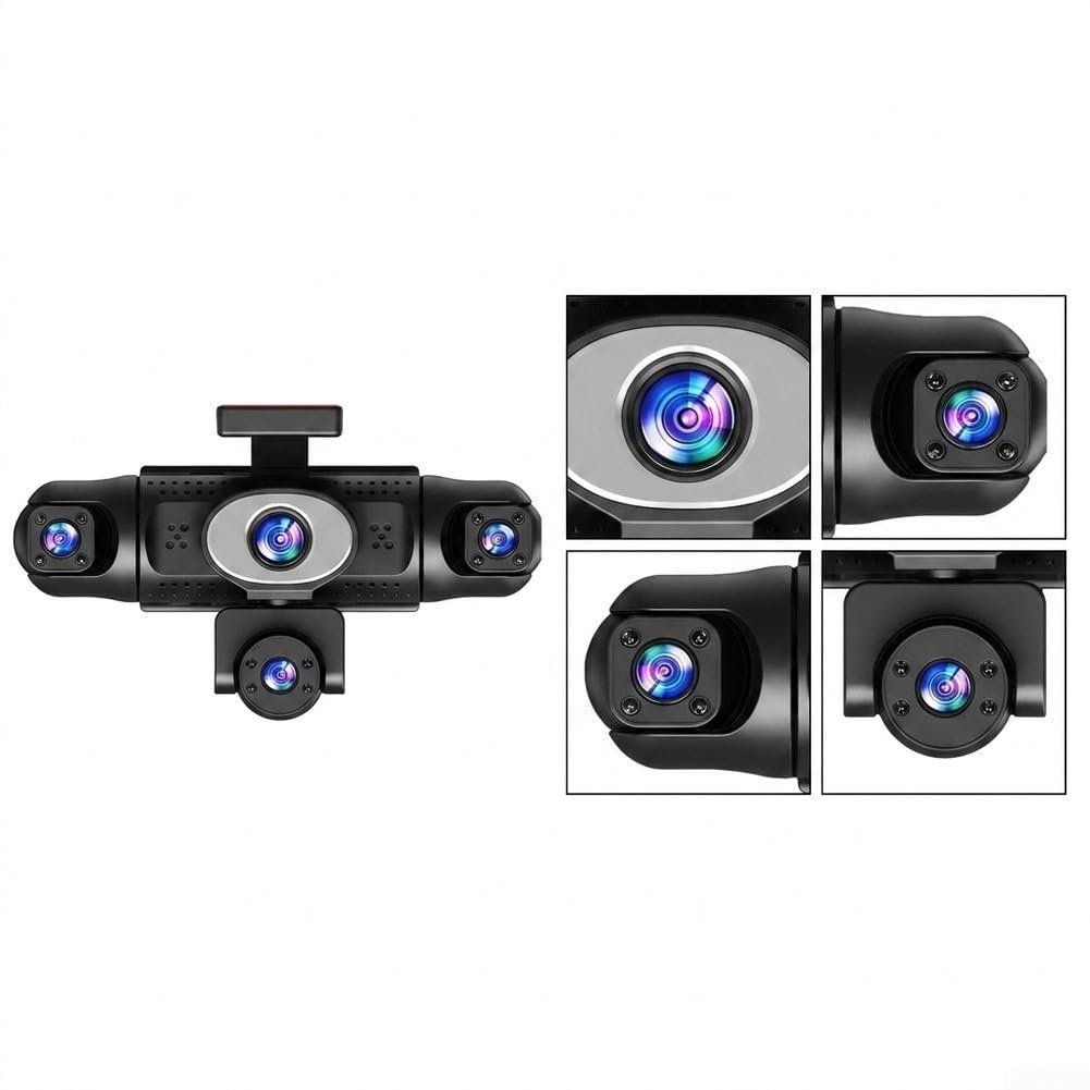 Dashcam ABS Nera 5 Lenti con Frontale 4K