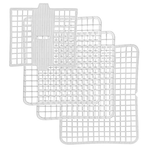 Eliplast Linea Lavello Set Tappetini Piccolo, Trasparente, 4 Unità