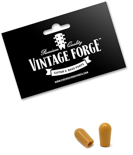 Miniatura 2 de Vintage Forge Tapas negras para interruptor de palanca compatibles con guitarra eléctrica Gibson USA Les Paul (paquete de 2) LPST10-BLK
