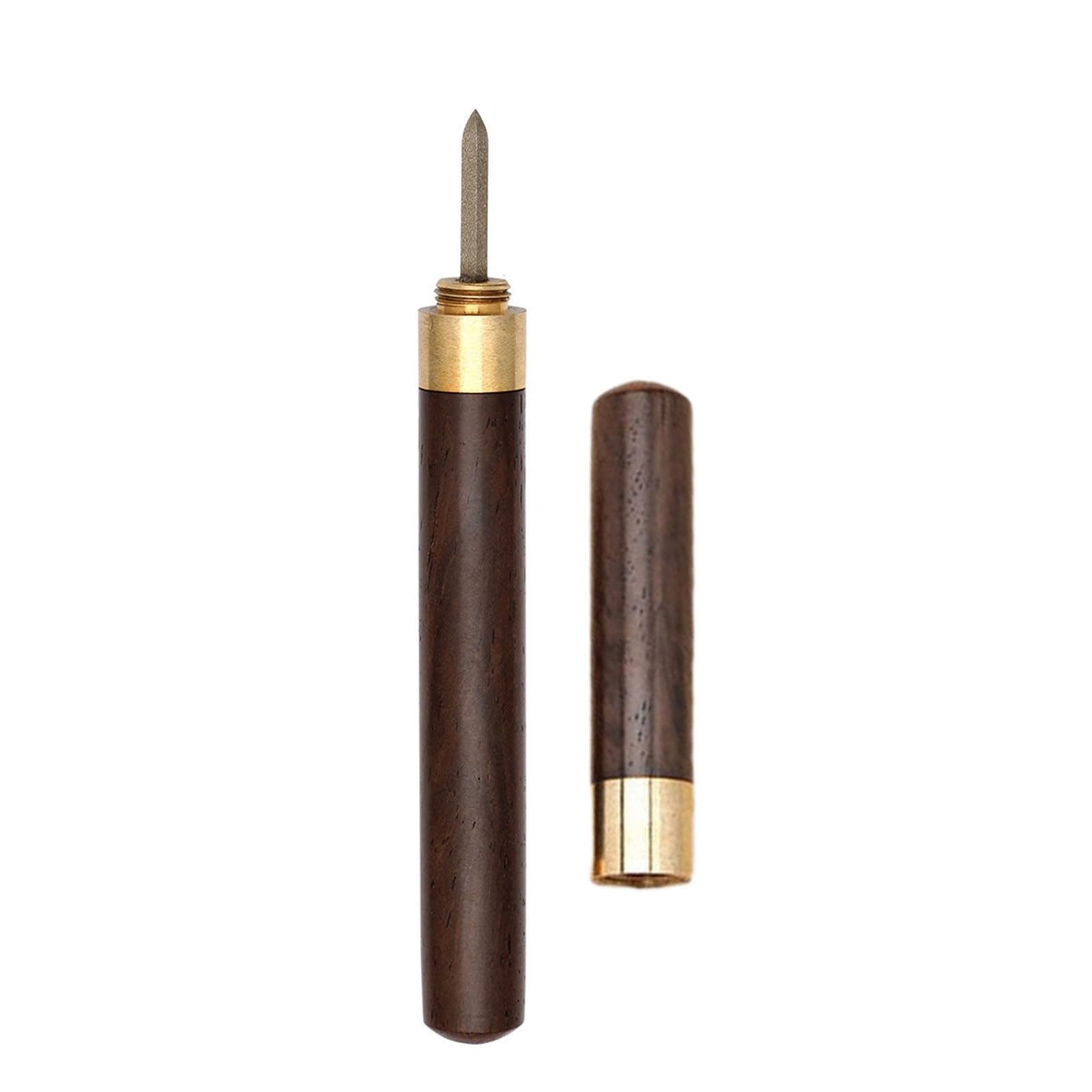Hsioluted Sewing Awl Tool Wood Handle Hole Punching Awl Tool Comfortable Grip for Leather Craft Stitching Shoe Repair Leatherworking Supplies
