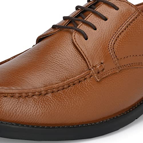 Image of Auserio Men's Full Grain Leather Derby Lace Up Formal Shoes | Anti Skid Sole & Waxed Laces | Antimicrobial & Heat-Insulating | Memory Foam Padded Insole | Shoes for Office & Parties (SSE 231.232.233)