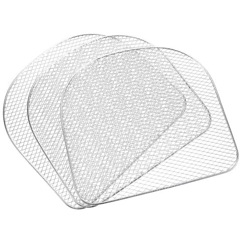 CLISPEED Juego de 3 Parrillas de Acero Inoxidable para Freidora de Aire Rejillas para Deshidratación y Flujo de Aire Uniforme Accesorios para Horno y Cocina Saludable