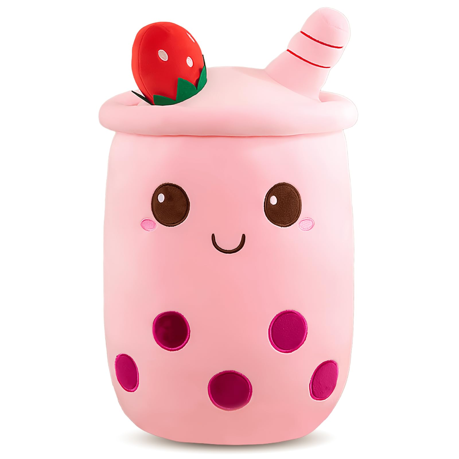 Aitsite Bubble Tea Plush, Boba Plush Fluffy Stuffies Soft Toys Cuddle Pillow Cute Stuff Squish Mallow Plush Toy Fluffy Stuffies Boba Plushies Milk Tea Hugging Pillow Cuddle Cushion (35CM)