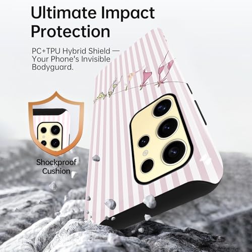 Coque rigide rose premium Samsung S24 Ultra fine et résistante