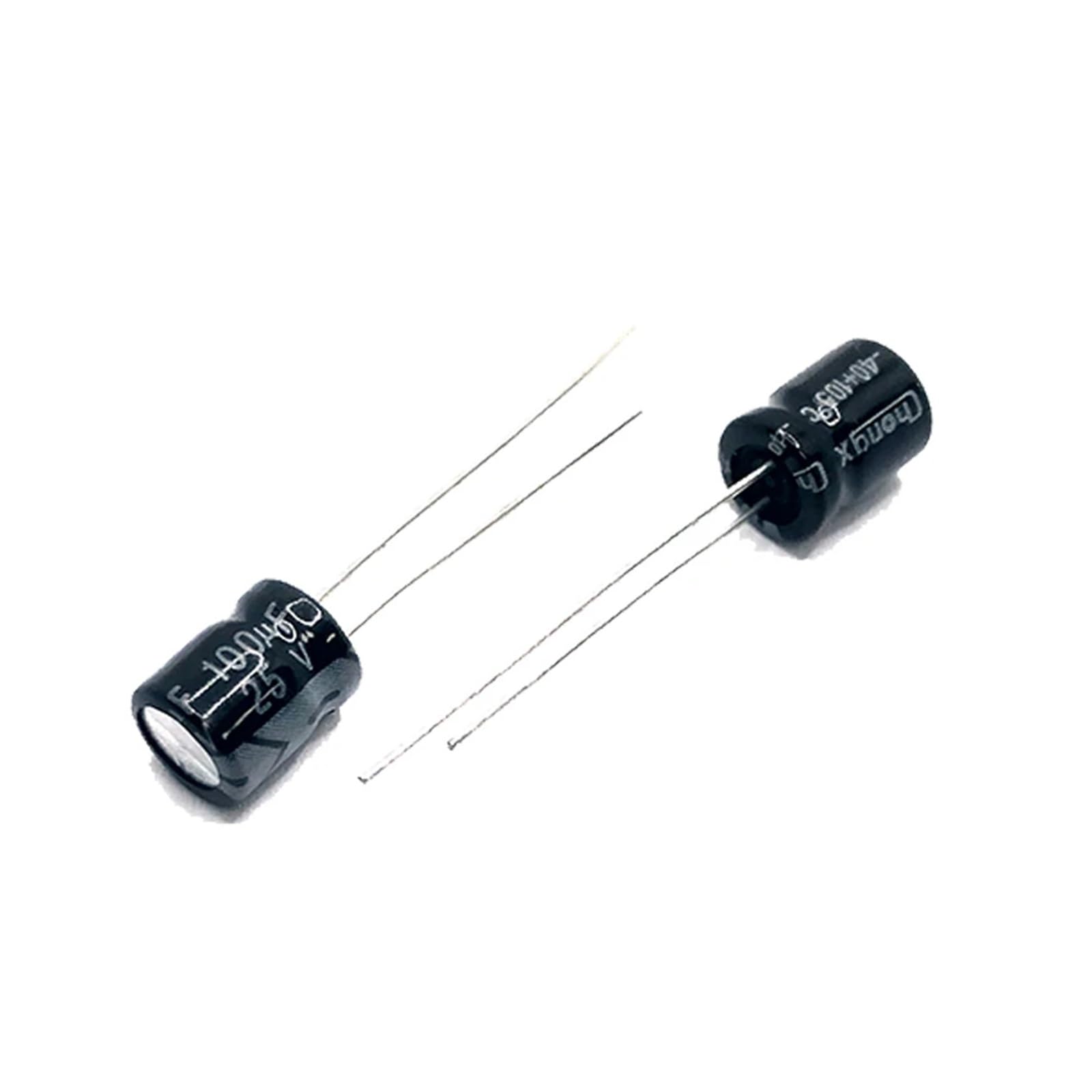 Condensateur 100uF 25V en aluminium pour montage de circuits audio