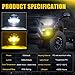 SUPAREE LED Fog Lights with Switchback Dual Color White/Yellow Fit for Tacoma 2005-2011/Tundra 2007-2013/Solara 2004-2006/Sequoia 2008-2015 Ideal for All-Weather Conditions,2 Pack