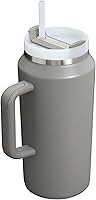 Vista 2 de STANLEY Quencher H2.0 Vaso Térmico con asa y pajilla, 64 onzas, tapa Flowstate de 3 posiciones, gran capacidad para viajes y deportes, vaso de acero